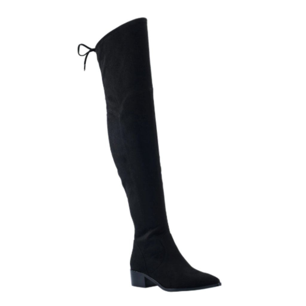 Marc Fisher Black Over-The-Knee Suede Boots